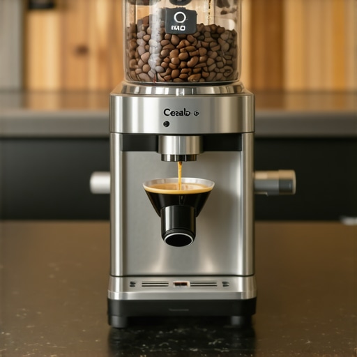 The Ceado E37S grinder showcased on a luxury kitchen counter.