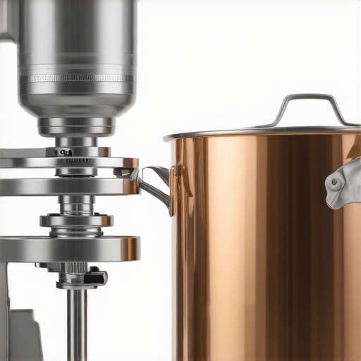 Close up of metal gears and heavy copper cookware representing high-quality kitchen investments.
