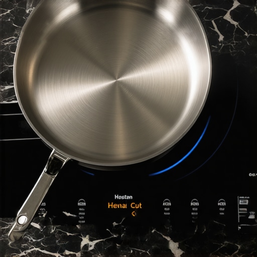 Hestan Cue Smart Induction Cooktop in a Modern Kitchen A high-end smart induction burner sitting on a luxury kitchen counter.