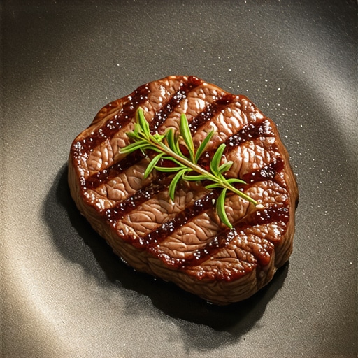 A Hestan Nanobond skillet used for high-heat searing.