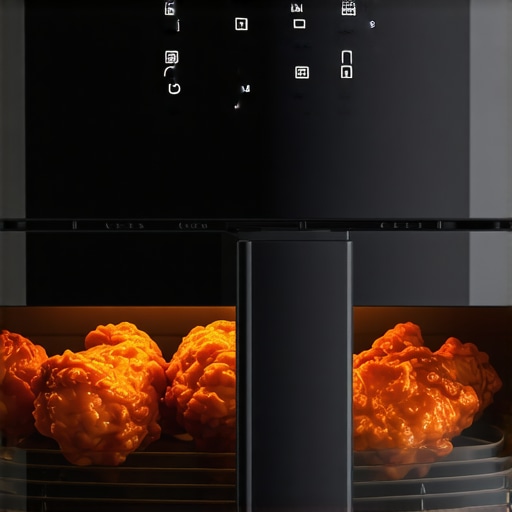Instant Vortex Plus Air Fryer with ClearCook Window A view of the Instant Vortex Plus air fryer window showing food cooking inside to prevent smoke and burning.