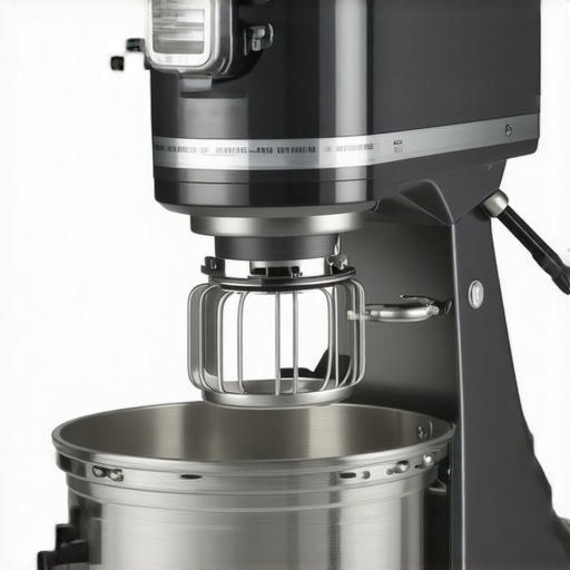 Close-up of a stand mixer's metal gears and DC motor illustrating high-quality build and torque efficiency.