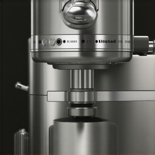 Close-up of the professional-grade metal gears inside a KitchenAid Pro Line stand mixer.