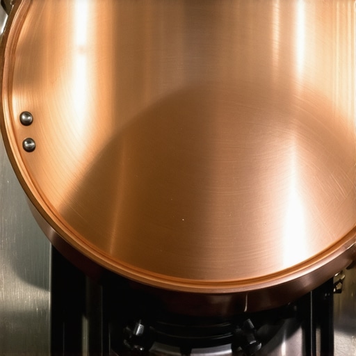 A macro shot showing the 2.5mm thick wall of a professional copper sauté pan.