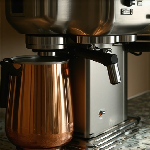 Close-up of high-quality stainless steel and copper kitchenware illustrating build quality.