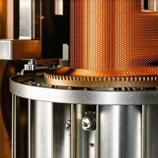 Internal view of high-quality kitchen appliance gears and heating elements.