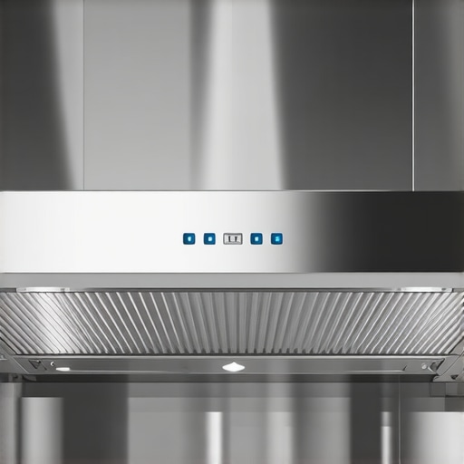 A detailed view of luxury range hood baffle filters showing the professional-grade construction.