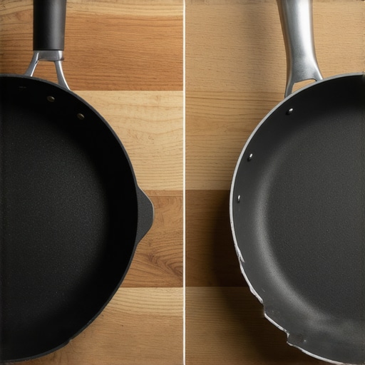 Visual comparison of thick gauge carbon steel pan versus thin metal construction