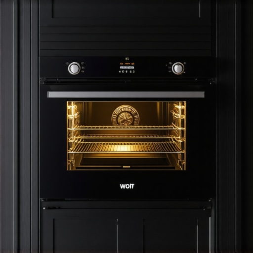 Close-up of a Wolf M Series oven in a designer kitchen.